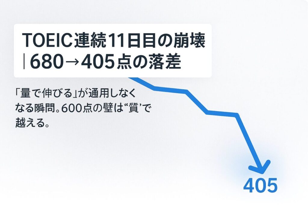 TOEIC Part5でwhich問題が二択まで絞れても選べなくなる理由と、関係代名詞と名詞節を3秒で見抜く解法を解説する図。